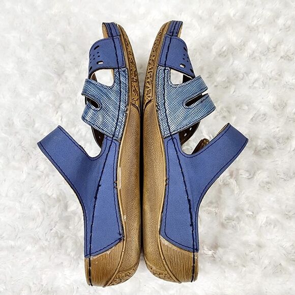 Flexus by Spring Step Denia Slide Sandals Blue Size 6 - Picture 8 of 11